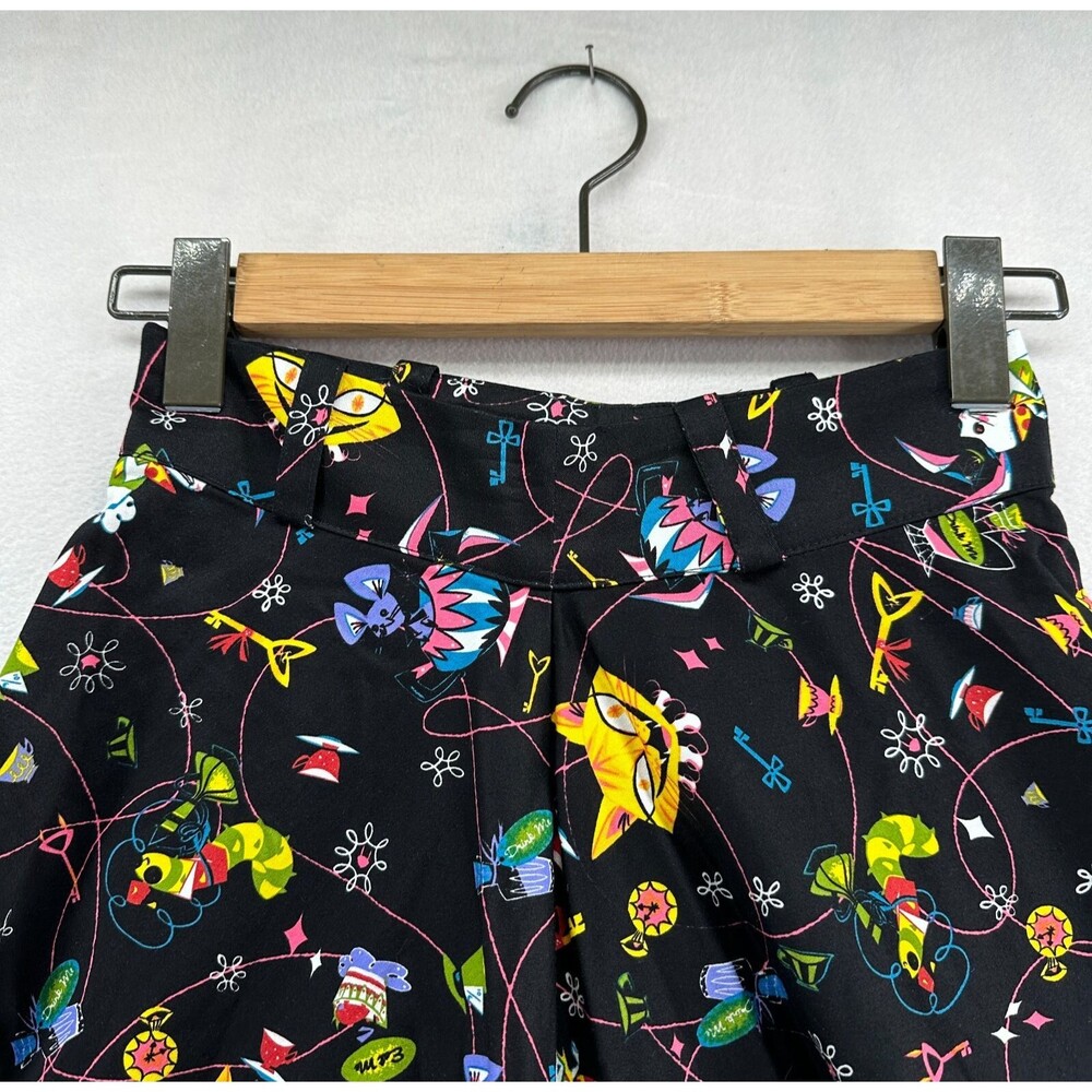 Pinup Couture Alice In Wonderland Doris Skirt Size S Novelty Print A Line NWT - Picture 4 of 9